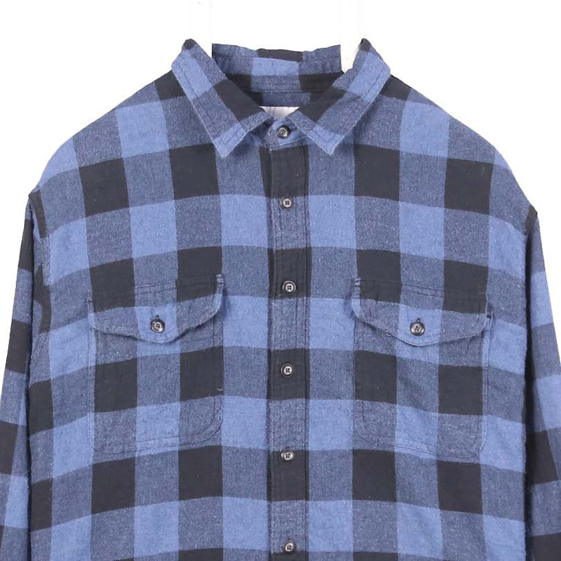 Sonoma 90's Cotton Check Long Sleeve Button Up Shirt XLarge Blue