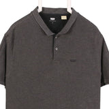 Levi's 90's Button Up Short Sleeve Polo Shirt XLarge Grey