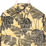 Rix 90's Flower Short Sleeve Button Up Shirt XLarge Yellow