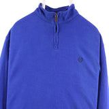 Chaps 90's Quarter Zip Knitted Jumper / Sweater XXLarge (2XL) Blue