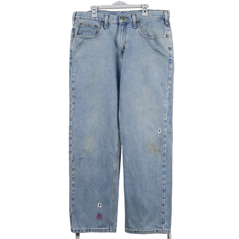 Carhartt 90's Relaxed Fit Light Wash Denim Jeans / Pants 36 Blue