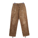 Dickies 90's Carpenter Workwear Denim Straight Leg Trousers / Pants 34 Brown