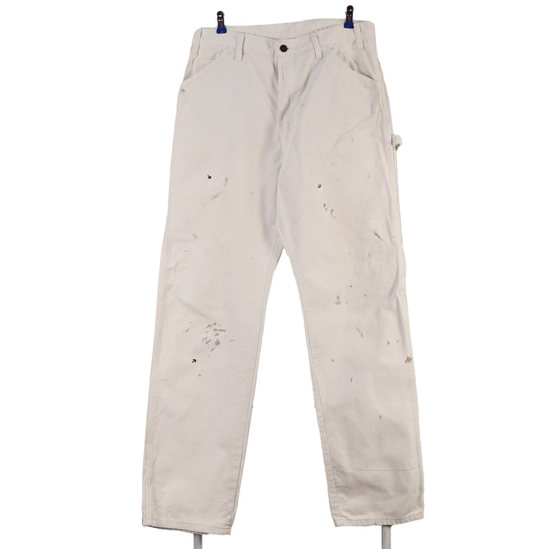 Dickies 90's Carpenter Workwear Cargo Trousers / Pants 32 White