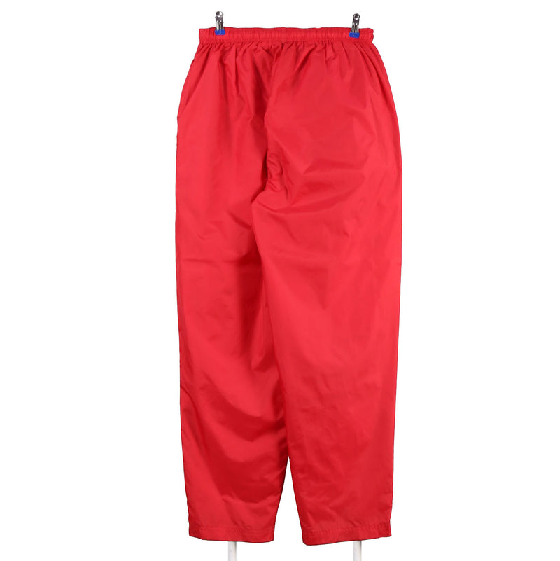 Champion 90's Elasticated Waistband Drawstrings Nylon Sportswear Joggers / Sweatpants Large Red