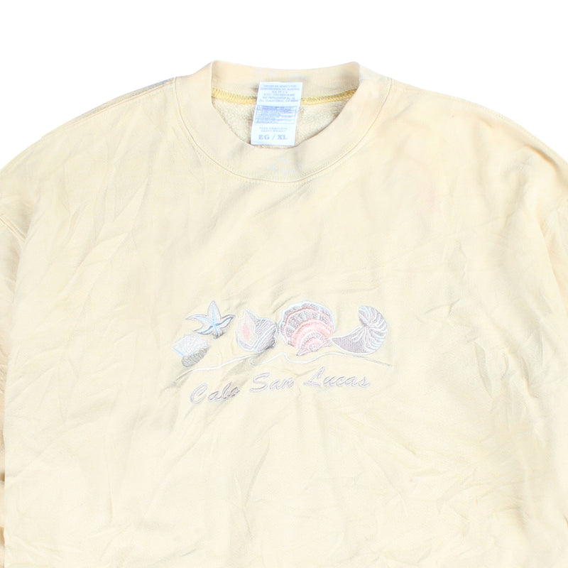 Le Best  Crewneck Heavyweight Sweatshirt XLarge Yellow