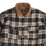 Represent  Overshirt Lumberjack Button Up Shirt Large Brown