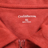 Croft&Barrow  Quarter Zip Heavyweight Sweatshirt XLarge Burgundy Red