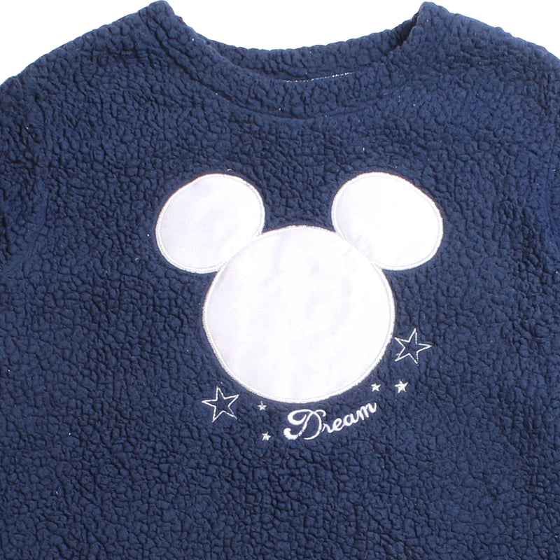 Disney  Fleece Crewneck Sweatshirt Medium Navy Blue