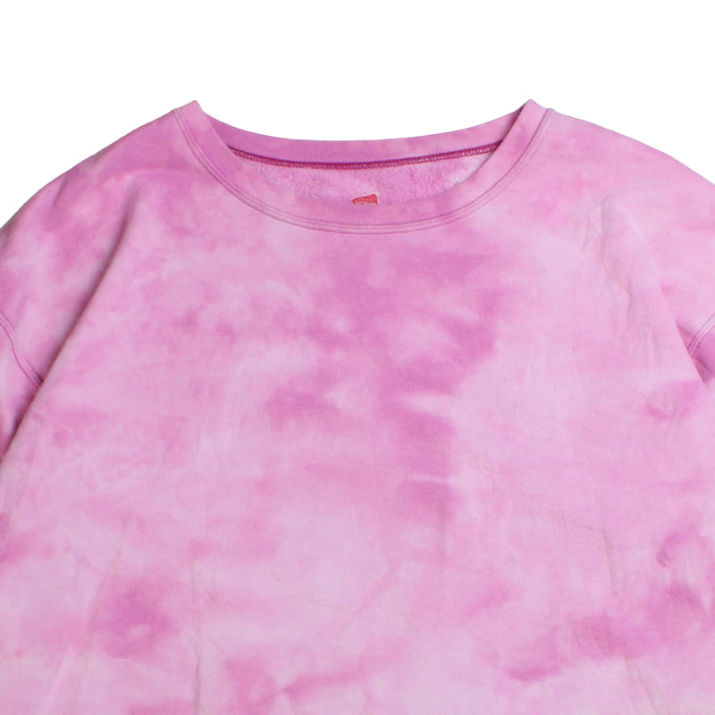 Hanes  Tie Dye Crewneck Sweatshirt XLarge Pink