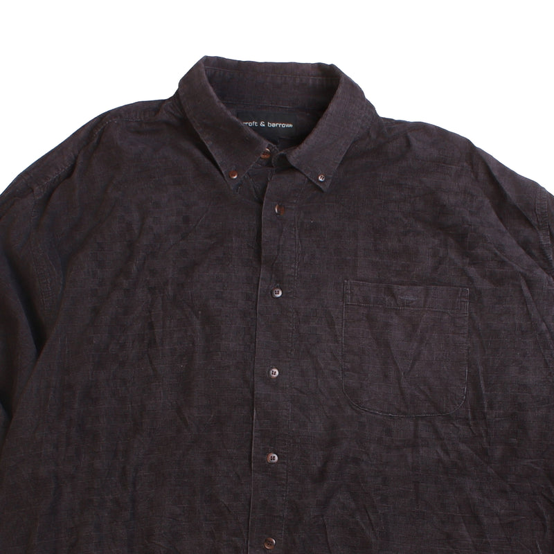 Croft&Barrow  Corduroy Long Sleeve Button Up Shirt XLarge Black