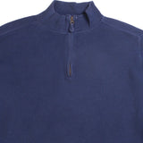 Ralph Lauren  Quarter Zip Knitted Ribbed Jumper / Sweater XLarge Navy Blue