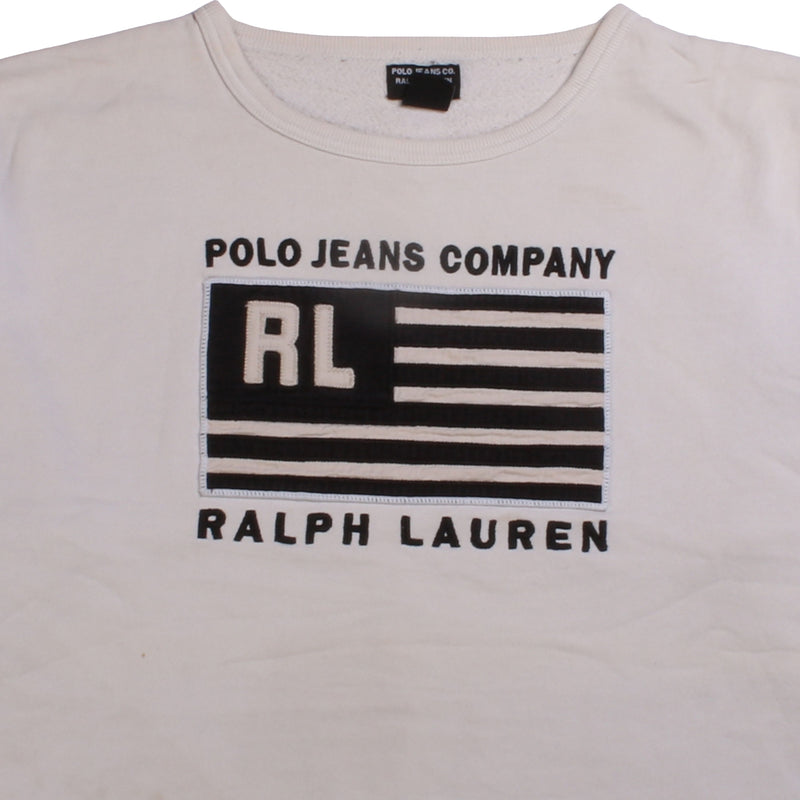 Ralph Lauren  Polo Jeans Heavyweight Crewneck Sweatshirt XLarge White