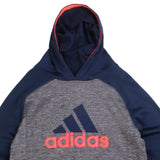 Adidas  Spellout Pullover Hoodie XLarge Grey