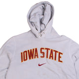 Nike  Iowa State Middle Centre Swoosh Pullover Hoodie Medium White