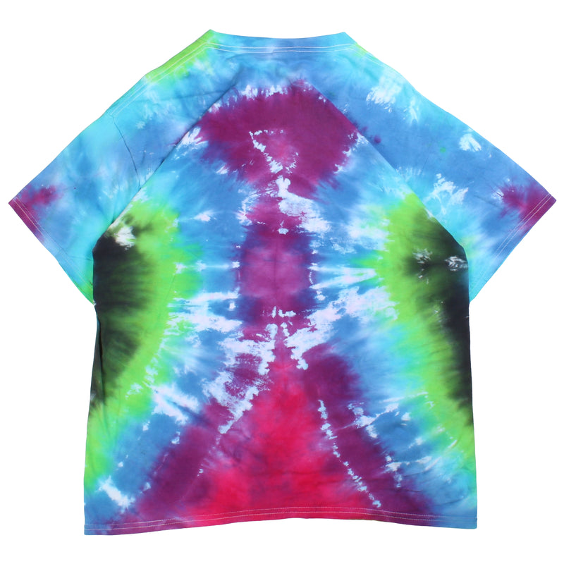 Fruit of the Loom  Tie Dye Short Sleeve Crewneck T Shirt Large Blue