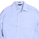 Tommy Hilfiger  Plain Long Sleeve Button Up Shirt Large Blue
