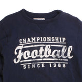 Athletics Depts  Football Crewneck Sweatshirt Large Navy Blue