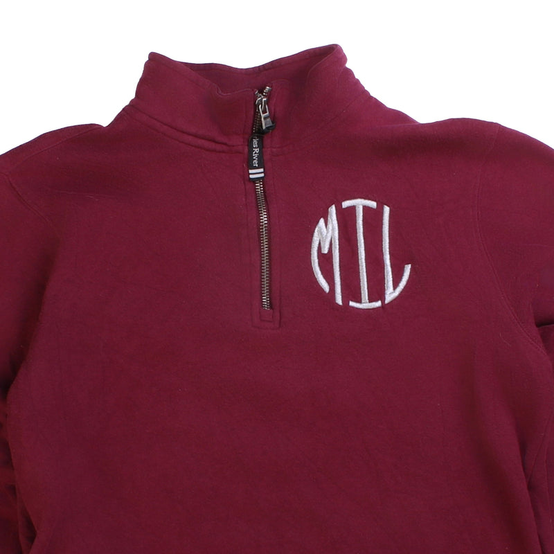 Charles River  Quarter Zip MIL Sweatshirt XSmall Burgundy Red