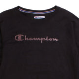 Champion  Spellout Heavyweight Crewneck Sweatshirt Small Black