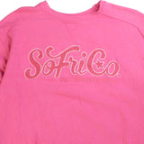 Southern Fried Cotton  SoFriCo Crewneck Sweatshirt Small Pink