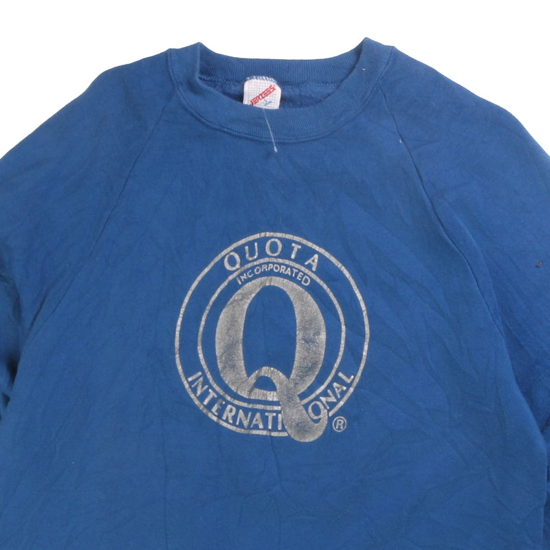 Jerzees  Quota Heavyweight Crewneck Sweatshirt Large Blue