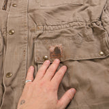 Carharrt  Heavyweight Button Up Workwear Jacket XLarge Khaki Green