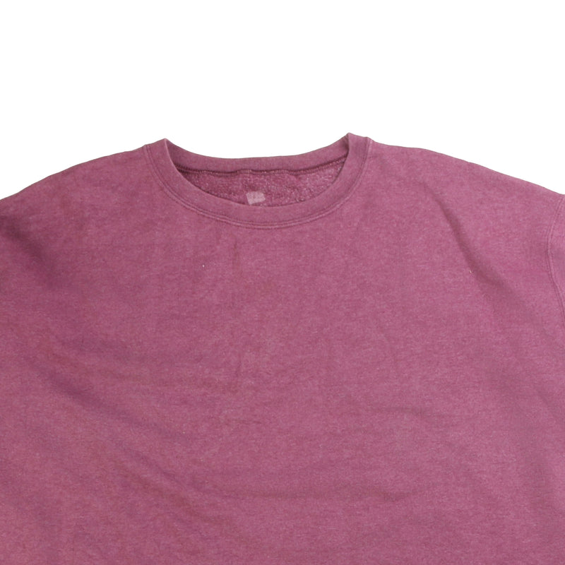 Fruit of the Loom  505 Denim Slim Sweatshirt Large (missing sizing label) Pink