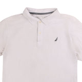 Nautica  Short Sleeve Button Up Polo Shirt XLarge White