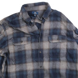 George  Check Long Sleeve Button Up Shirt XLarge Navy Blue