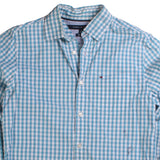 Tommy Hilfiger  Check Long Sleeve Button Up Shirt XLarge Blue