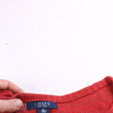 Chaps Ralph Lauren  Knitted Aztec Crewneck Jumper / Sweater XLarge Orange