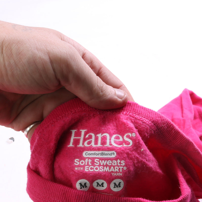 Hanes  Plain Heavyweight Crewneck Sweatshirt Medium Pink