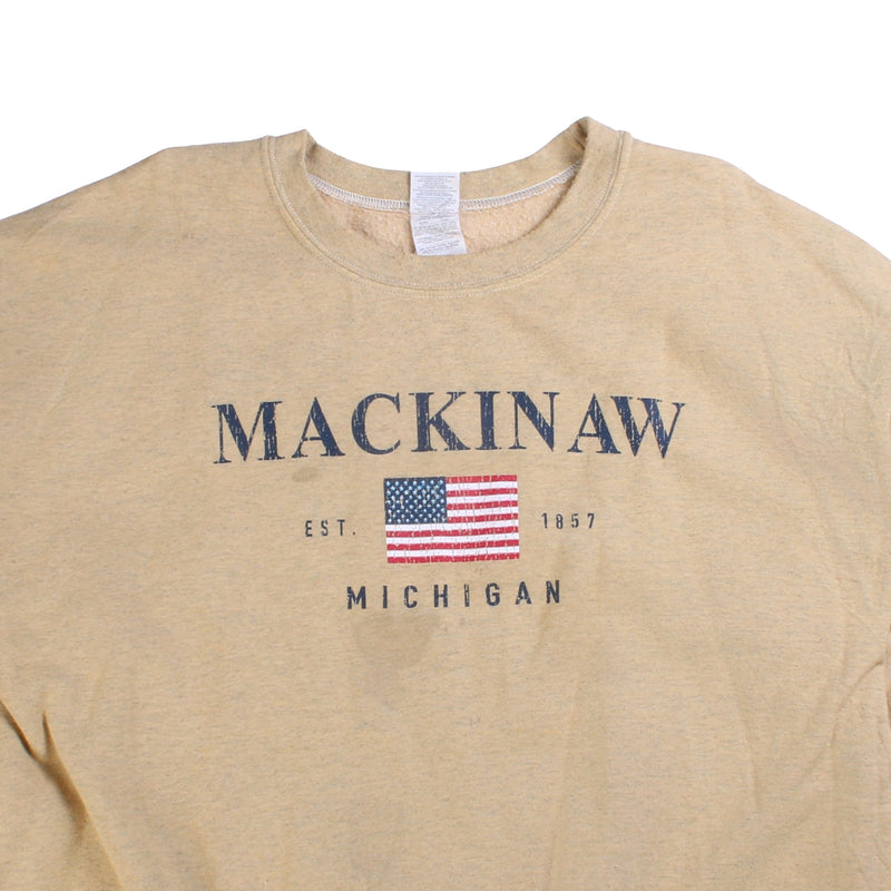 Gildan  Mackinaw Crewneck Sweatshirt XLarge Yellow