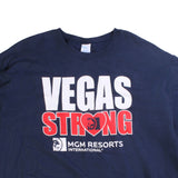 Port and Company  Vegas Strong Heavyweight Crewneck Sweatshirt XLarge Navy Blue