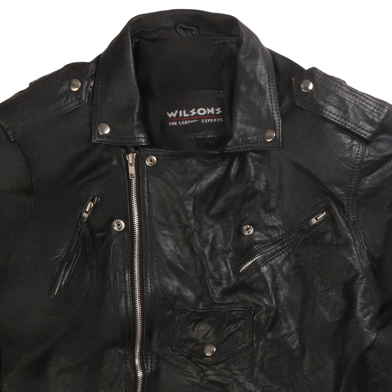 Wilsons  Cropped Heavyweight Leather Jacket Large Black