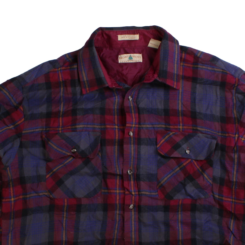 Northwest Territory  Check Lumberjack Long Sleeve Button Up Shirt XLarge Purple