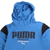 Puma  Spellout Pullover Hoodie Large Blue