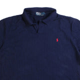 Ralph Lauren Short Sleeve Button Up Polo Shirt Men's Large (missing sizing label) Navy Blue