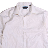 Tommy Hilfiger Plain Long Sleeve Button Up Shirt Men's Large White