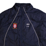 Umbro Amesbury Town 1904 FC Full Zip Up Hood in collar Puffer Jacket Men's X-Large Navy Blue
