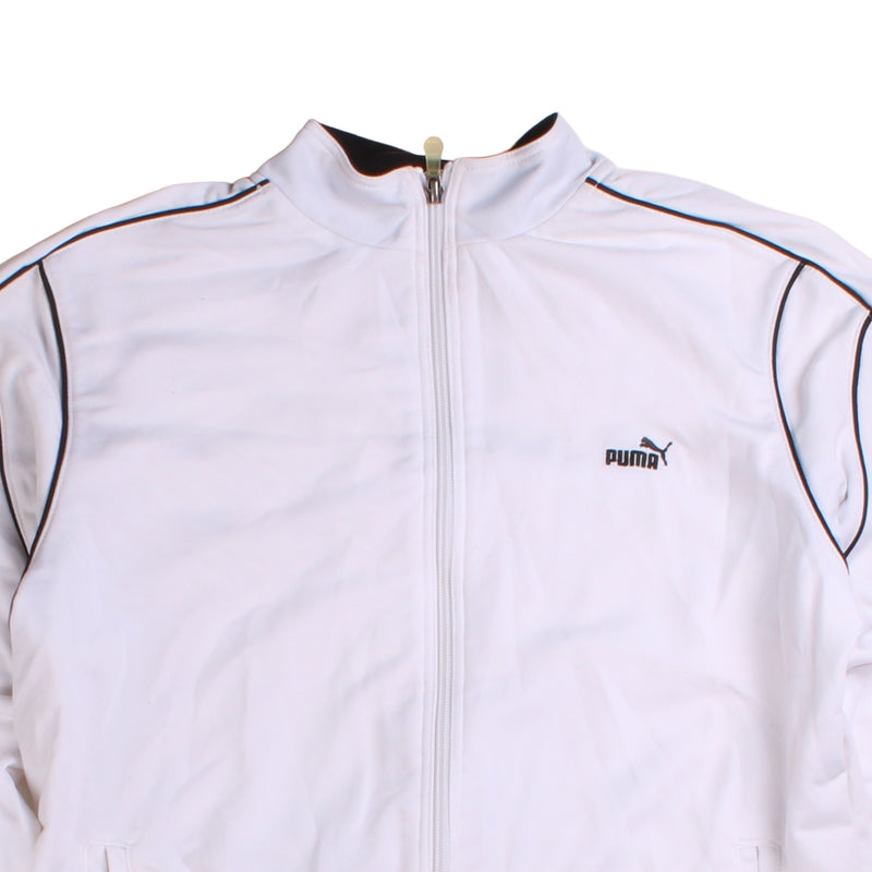 Puma Full Zip Up Windbreaker Jacket Women's X-Large White