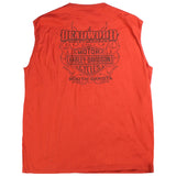 Harley Davidson  Motorcycle Vest Back Print Vest T Shirt XXLarge (2XL) Orange