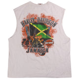 Harley Davidson  Vest Sleeveless Back Print Vest T Shirt XLarge White