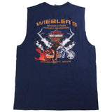 Harley Davidson  Vest Sleeveless Back Print Vest T Shirt XLarge Navy Blue