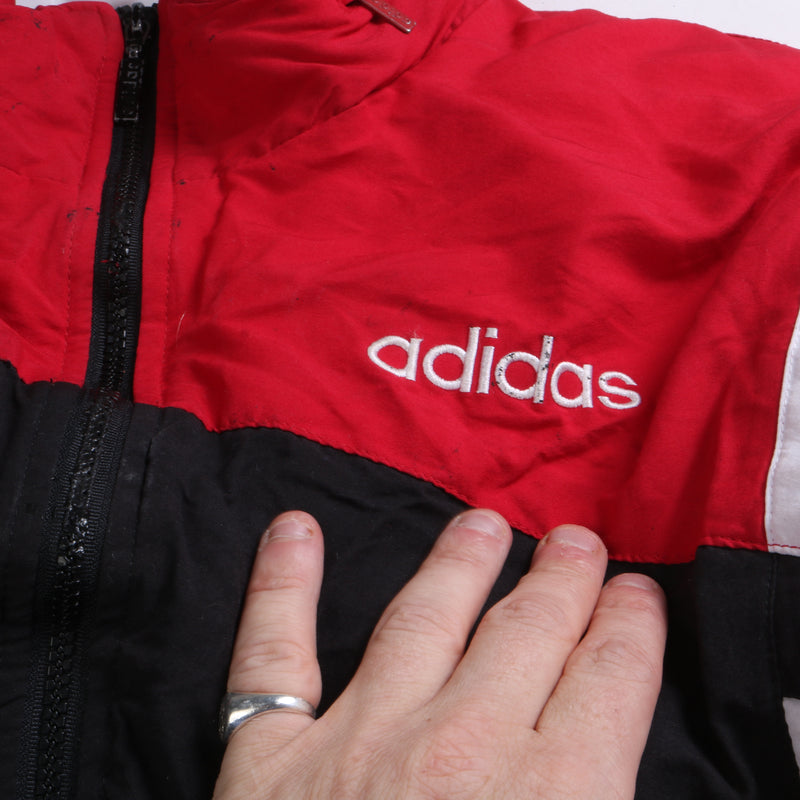Adidas  Football Heavyweight Full Zip Up Puffer Jacket Large Black