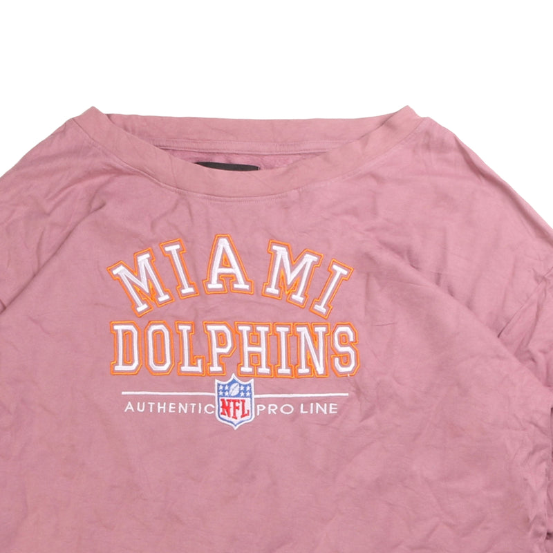 Victoria  Miami Dolphins NFL Crewneck Sweatshirt Large Pink