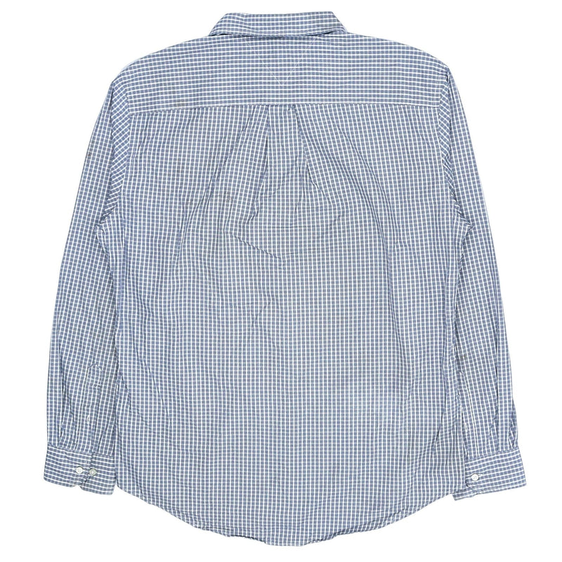 Tommy Hilfiger 90's Check Long Sleeve Button Up Shirt Large Blue
