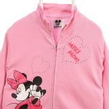 MikiMini 90's Minnie Mouse Full Zip Up Jumper / Sweater Small Pink