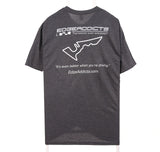 Next Level 90's Racing Back Print Short Sleeve T Shirt XLarge Grey
