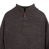 Polo by Ralph Lauren 90's Quarter Zip Knitted Jumper / Sweater XLarge Black